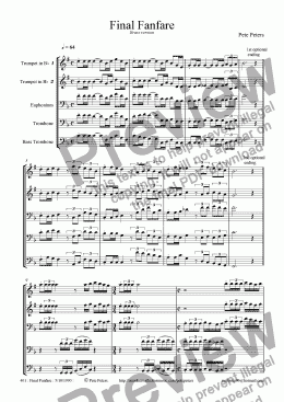 page one of Final Fanfare [Brass 5tet version]