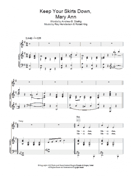 page one of Keep Your Skirts Down Mary Anne (Piano, Vocal & Guitar Chords)