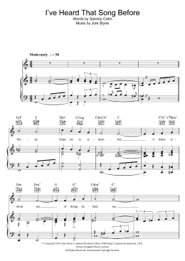 page one of I've Heard That Song Before (Piano, Vocal & Guitar Chords)