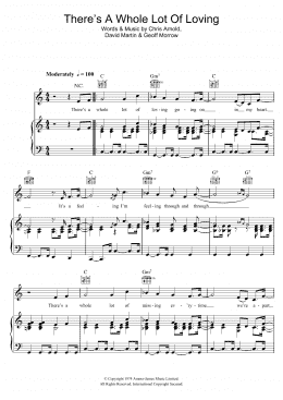 page one of There's A Whole Lot Of Loving (Piano, Vocal & Guitar Chords)
