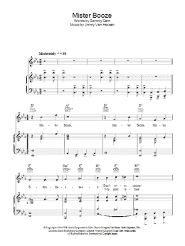 page one of Mister Booze (Piano, Vocal & Guitar Chords)