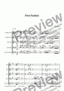 page one of First Fanfare [Brass 5tet version]