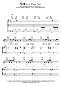 page one of California King Bed (Piano, Vocal & Guitar Chords)
