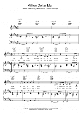 page one of Million Dollar Man (Piano, Vocal & Guitar Chords)