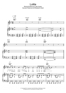page one of Lolita (Piano, Vocal & Guitar Chords)