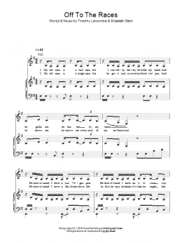 page one of Off To The Races (Piano, Vocal & Guitar Chords)