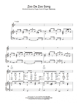 page one of Zoo De Zoo Zong (Piano, Vocal & Guitar Chords)