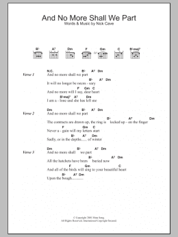 page one of And No More Shall We Part (Guitar Chords/Lyrics)