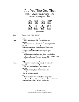 page one of (Are You) The One That I've Been Waiting For? (Guitar Chords/Lyrics)