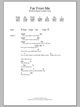 page one of Far From Me (Guitar Chords/Lyrics)