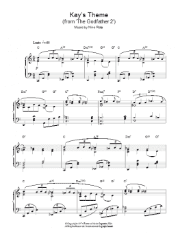 page one of Kay's Theme (from The Godfather 2) (Piano Solo)