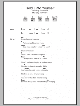 page one of Hold On To Yourself (Guitar Chords/Lyrics)