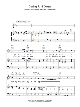 page one of Swing And Sway (Piano, Vocal & Guitar Chords)