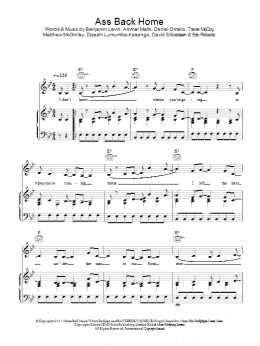 page one of Ass Back Home (Piano, Vocal & Guitar Chords)