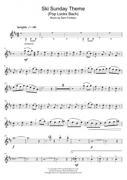 page one of Ski Sunday Theme (Pop Looks Bach) (Flute Solo)