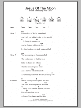 page one of Jesus Of The Moon (Guitar Chords/Lyrics)