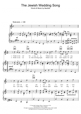 page one of The Jewish Wedding Song (Piano, Vocal & Guitar Chords)