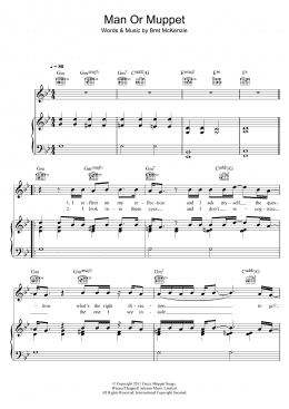 page one of Man Or Muppet (Piano, Vocal & Guitar Chords)