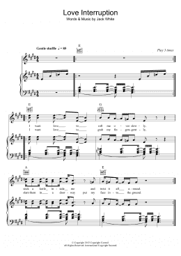 page one of Love Interruption (Piano, Vocal & Guitar Chords)