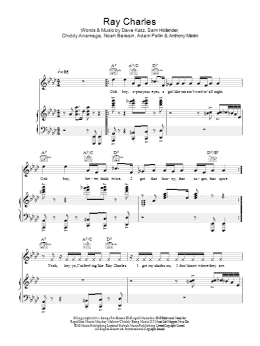 page one of Ray Charles (Piano, Vocal & Guitar Chords)