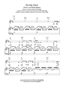 page one of On My Own (Piano, Vocal & Guitar Chords)