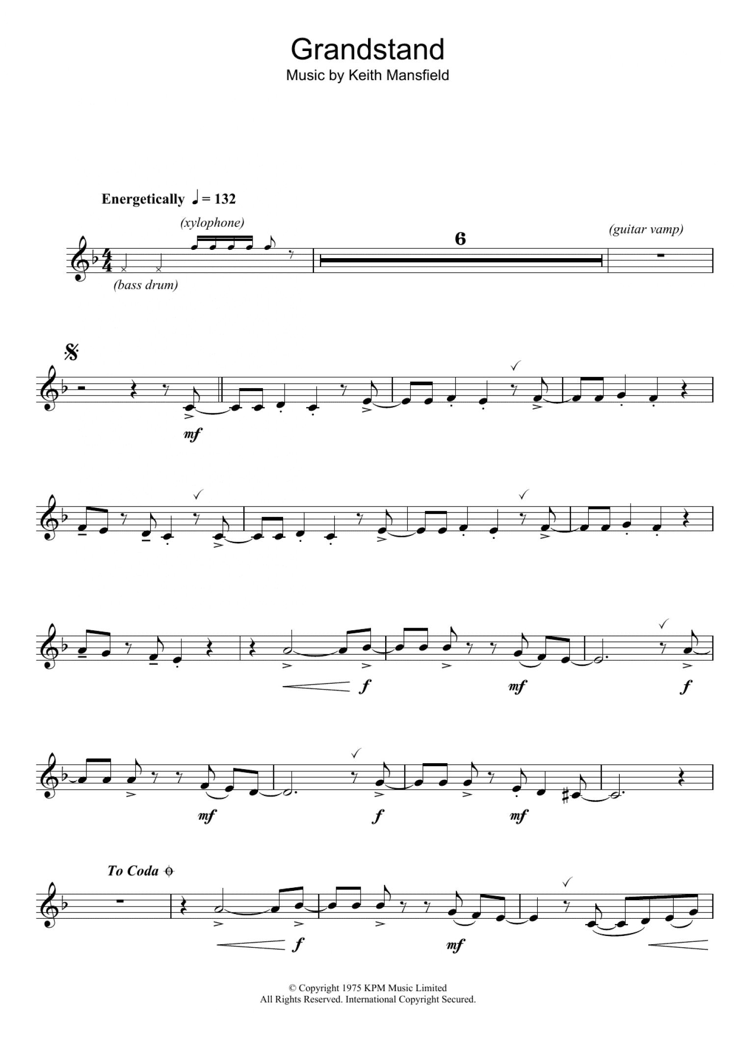 Theme from Grandstand (Clarinet Solo)