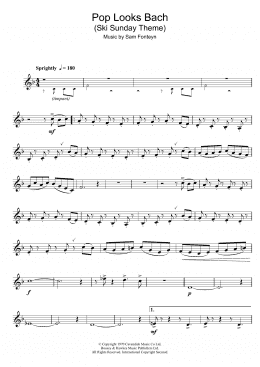 page one of Ski Sunday Theme (Pop Looks Bach) (Clarinet Solo)