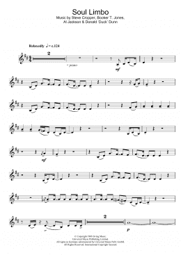 page one of Soul Limbo (Clarinet Solo)