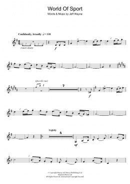 page one of World Of Sport (Clarinet Solo)