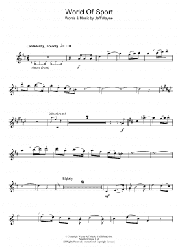page one of World Of Sport (Alto Sax Solo)