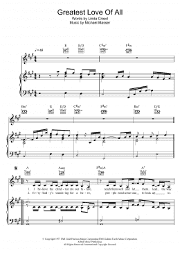 page one of The Greatest Love Of All (Piano, Vocal & Guitar Chords)