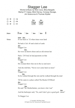page one of Stagger Lee (Guitar Chords/Lyrics)