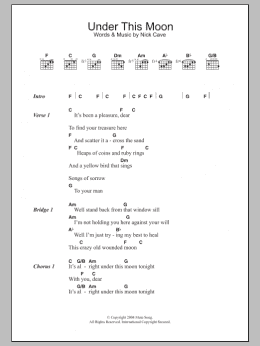 page one of Under This Moon (Guitar Chords/Lyrics)