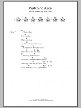 page one of Watching Alice (Guitar Chords/Lyrics)