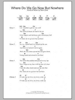 page one of Where Do We Go Now But Nowhere (Guitar Chords/Lyrics)