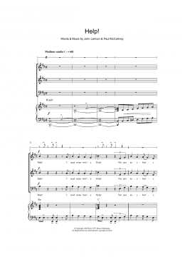 page one of Help! (arr. Patrick Gazard) (SAB Choir)