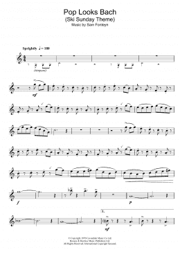 page one of Ski Sunday Theme (Pop Looks Bach) (Alto Sax Solo)