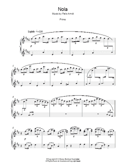 page one of Nola (Piano Duet)