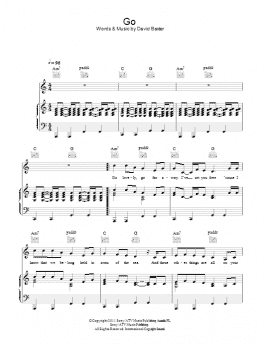 page one of Go (Piano, Vocal & Guitar Chords)