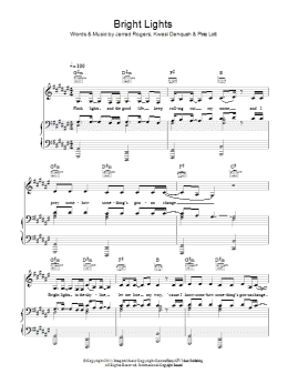 page one of Bright Lights (Piano, Vocal & Guitar Chords)