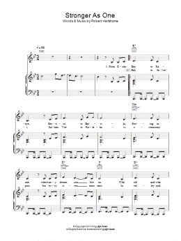 page one of Stronger As One (Piano, Vocal & Guitar Chords)