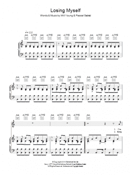 page one of Losing Myself (Piano, Vocal & Guitar Chords)