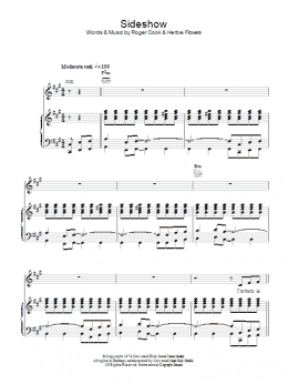 page one of Sideshow (Piano, Vocal & Guitar Chords)