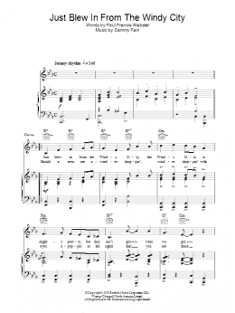 page one of Just Blew In From The Windy City (Piano, Vocal & Guitar Chords)