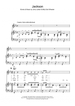 page one of Jackson (Piano, Vocal & Guitar Chords)