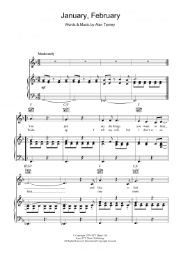 page one of January, February (Piano, Vocal & Guitar Chords)