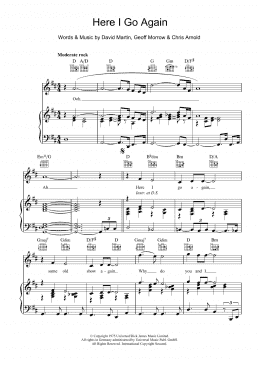 page one of Here I Go Again (from Guys And Dolls) (Piano, Vocal & Guitar Chords)