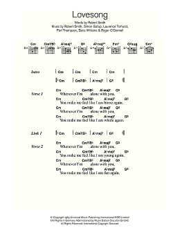 page one of Lovesong (Guitar Chords/Lyrics)