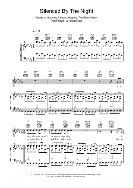 page one of Silenced By The Night (Piano, Vocal & Guitar Chords)