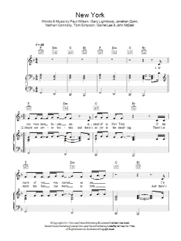 page one of New York (Piano, Vocal & Guitar Chords)
